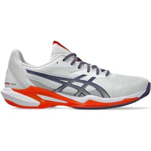 imageASICS Mens Solution Speed FlyteFoam 3 Clay Tennis ShoesWhiteGreyish Purple