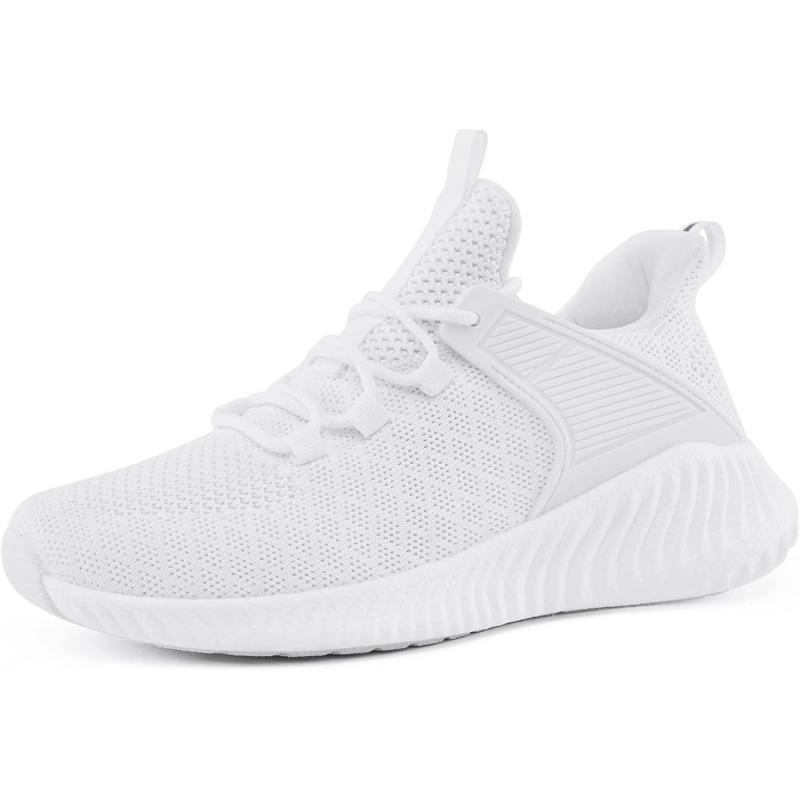 imageWomens Workout Running Shoes  Breathable Comfortable Lightweight Shoes Tennis Sneakers for Walking Gym WorkWhite