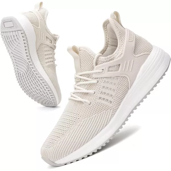 imageSDolphin Mens Running Shoes Sneakers  Tennis Workout Walking Gym Athletic Rubber Sole Breathable Comfortable Non Slip Fashion ShoesDbeige