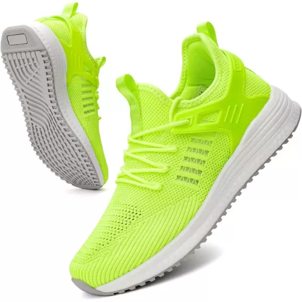 imageSDolphin Mens Running Shoes Sneakers  Tennis Workout Walking Gym Athletic Rubber Sole Breathable Comfortable Non Slip Fashion ShoesHlimegreen