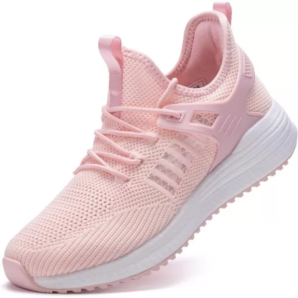 imageSDolphin Running Shoes Women Sneakers  Comfortable Memory Foam Lightweight Walking Tennis Workout Athletic ShoesLight Pinkbreathable