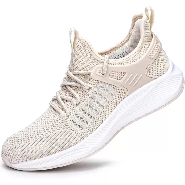 imageSDolphin Running Shoes Women Sneakers  Tennis Workout Walking Gym Lightweight Athletic Comfortable Casual Memory Foam Fashion ShoesNew Beige