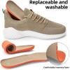 imageSDolphin Walking Shoes Mens Sneakers  Slip on Memory Foam Tennis Running Shoes for Athletic Workout Gym Jogging Lightweight Breathable Casual Sneakers2khaki