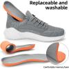 imageSDolphin Walking Shoes Mens Sneakers  Slip on Memory Foam Tennis Running Shoes for Athletic Workout Gym Jogging Lightweight Breathable Casual Sneakers2mix Grey