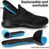imageSDolphin Walking Shoes Mens Sneakers  Slip on Memory Foam Tennis Running Shoes for Athletic Workout Gym Jogging Lightweight Breathable Casual Sneakers2all Black