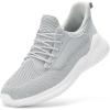 imageSDolphin Walking Shoes Mens Sneakers  Slip on Memory Foam Tennis Running Shoes for Athletic Workout Gym Jogging Lightweight Breathable Casual Sneakers2light Grey