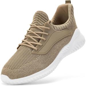 imageSDolphin Walking Shoes Mens Sneakers  Slip on Memory Foam Tennis Running Shoes for Athletic Workout Gym Jogging Lightweight Breathable Casual Sneakers2khaki