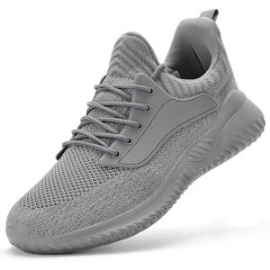 imageSDolphin Walking Shoes Mens Sneakers  Slip on Memory Foam Tennis Running Shoes for Athletic Workout Gym Jogging Lightweight Breathable Casual Sneakers2all Grey