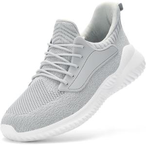 imageSDolphin Walking Shoes Mens Sneakers  Slip on Memory Foam Tennis Running Shoes for Athletic Workout Gym Jogging Lightweight Breathable Casual Sneakers2light Grey
