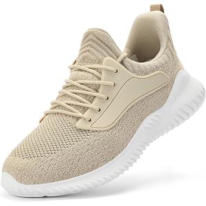 imageSDolphin Walking Shoes Mens Sneakers  Slip on Memory Foam Tennis Running Shoes for Athletic Workout Gym Jogging Lightweight Breathable Casual Sneakers2beige