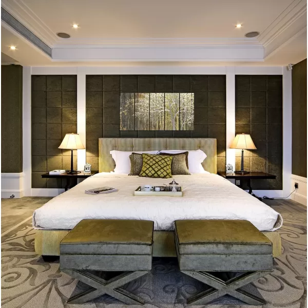 Yihui Arts 3D Silver Tree Metal Wall Art Hand Grind on Aluminum Brown Rustic Pictures in 5 Panel Modern Artwork for Living Room Bedroom Decoration 
