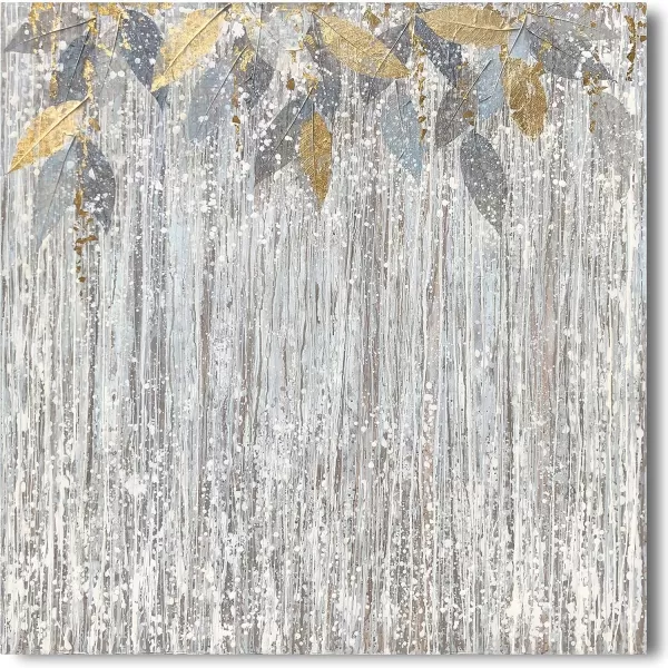 Yihui Arts Birch Tree Canvas Wall Art Hand Painted Modern Elegant Forest Pictures Blue Artwork for Living Room Bedroom Decoration 