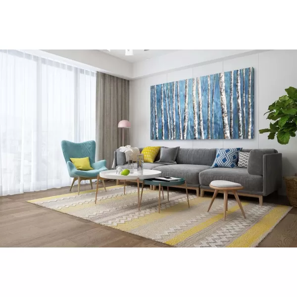 Yihui Arts Birch Tree Canvas Wall Art With Textured and Gold Foil Modern Abstract Forest Paintings Contemporary Landscape Pictures Large Artwork for Living Room Bedroom Dinning Room Decor