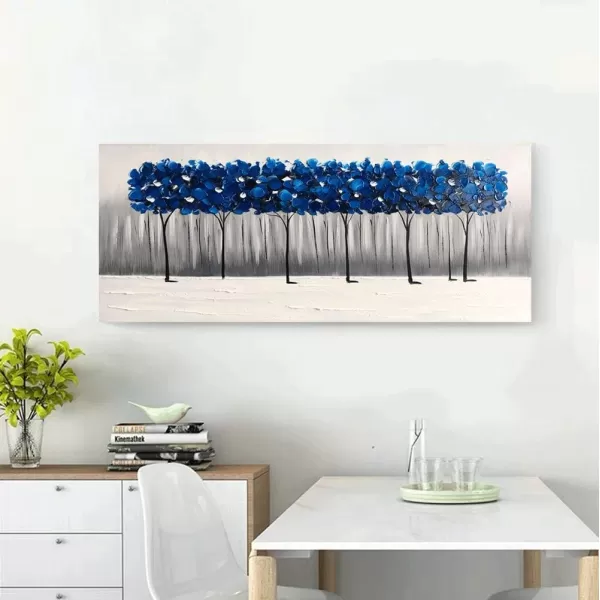 Yihui Arts Birch Tree Canvas Wall Art With Textured and Gold Foil Modern Abstract Forest Paintings Contemporary Landscape Pictures Large Artwork for Living Room Bedroom Dinning Room Decor