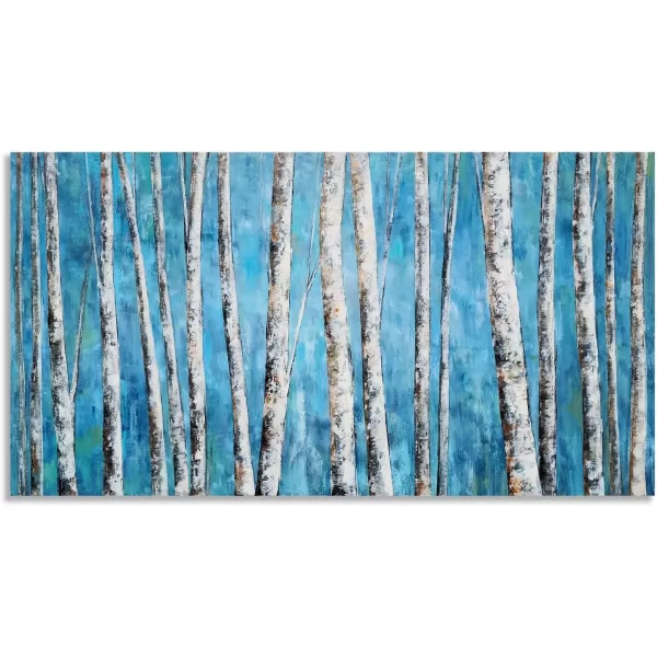 Yihui Arts Birch Tree Canvas Wall Art With Textured and Gold Foil Modern Abstract Forest Paintings Contemporary Landscape Pictures Large Artwork for Living Room Bedroom Dinning Room Decor
