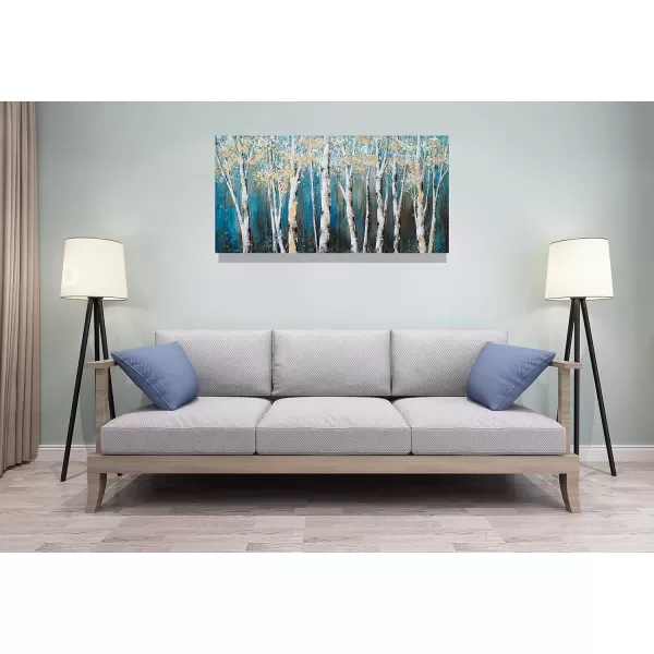 Yihui Arts Birch Tree Canvas Wall Art With Textured and Gold Foil Modern Abstract Forest Paintings Contemporary Landscape Pictures Large Artwork for Living Room Bedroom Dinning Room Decor