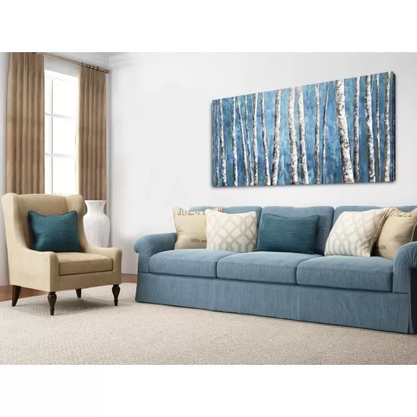 Yihui Arts Birch Tree Canvas Wall Art With Textured and Gold Foil Modern Abstract Forest Paintings Contemporary Landscape Pictures Large Artwork for Living Room Bedroom Dinning Room Decor