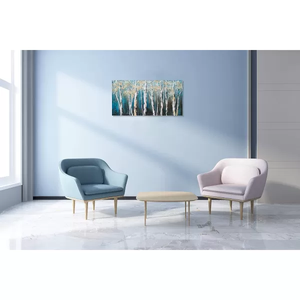 Yihui Arts Birch Tree Canvas Wall Art With Textured and Gold Foil Modern Abstract Forest Paintings Contemporary Landscape Pictures Large Artwork for Living Room Bedroom Dinning Room Decor