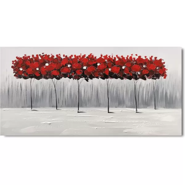 Yihui Arts Birch Tree Canvas Wall Art With Textured and Gold Foil Modern Abstract Forest Paintings Contemporary Landscape Pictures Large Artwork for Living Room Bedroom Dinning Room Decor