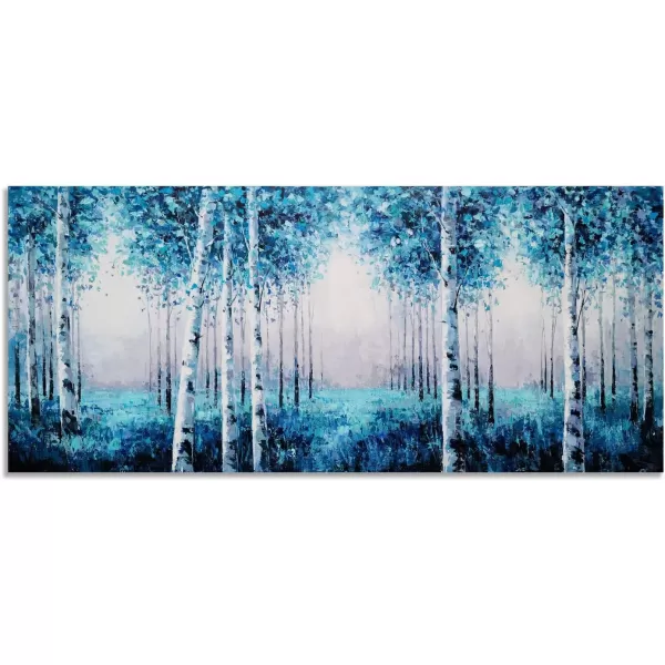 Yihui Arts Birch Tree Canvas Wall Art With Textured and Gold Foil Modern Abstract Forest Paintings Contemporary Landscape Pictures Large Artwork for Living Room Bedroom Dinning Room Decor