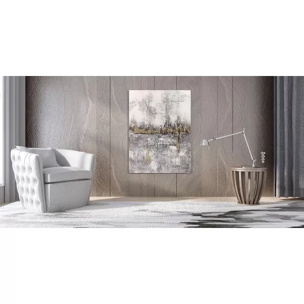 Yihui Arts Canvas Wall Art Decor Hand Painted Black and White Abstract Painting Large Art Pictures Modern Artwork for Living Room Bedroom Office Decor 