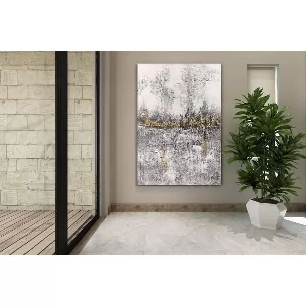 Yihui Arts Canvas Wall Art Decor Hand Painted Black and White Abstract Painting Large Art Pictures Modern Artwork for Living Room Bedroom Office Decor 
