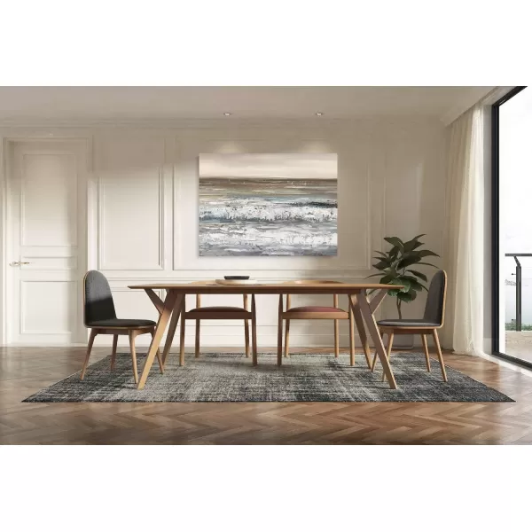 Yihui Arts Coastal Wall Art For Living Room Hand Painted Blue And White Conch Oil Painting Pictures Home Decoration