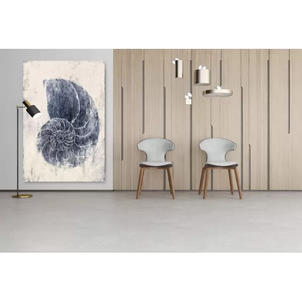 Yihui Arts Coastal Wall Art For Living Room Hand Painted Blue And White Conch Oil Painting Pictures Home Decoration