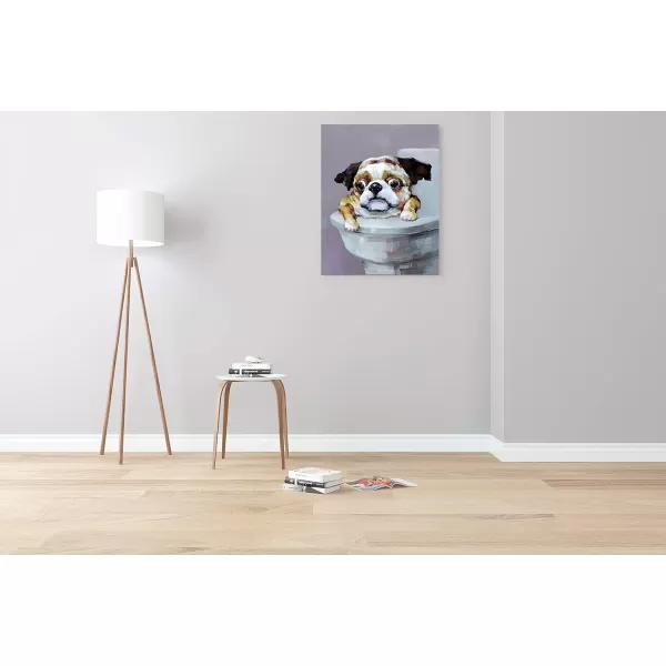 Yihui Arts Elephant Wall Art - Vertical Canvas Oil Paintings - Giant Gray and White Animal Pictures for Bathroom Livingroom Hallway Decor