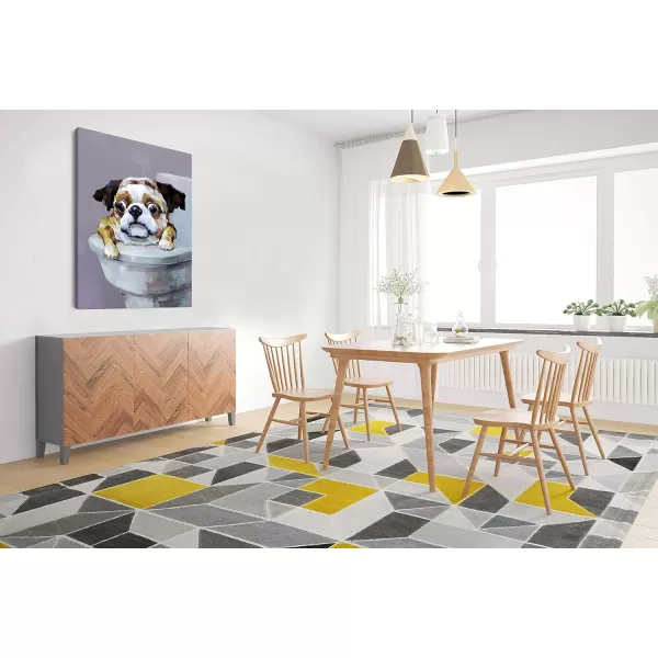Yihui Arts Elephant Wall Art - Vertical Canvas Oil Paintings - Giant Gray and White Animal Pictures for Bathroom Livingroom Hallway Decor
