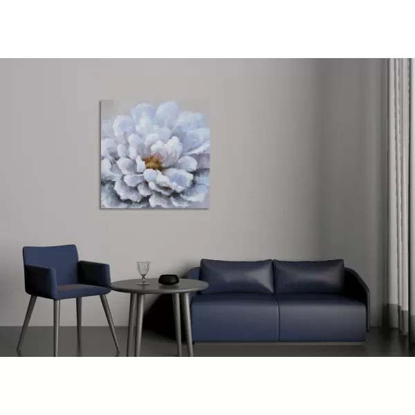 Yihui Arts Flower Canvas Wall Art Hand Painted Aesthetic Paintings Abstract Square Artworks Pictures for Living Room Bedroom Decoration