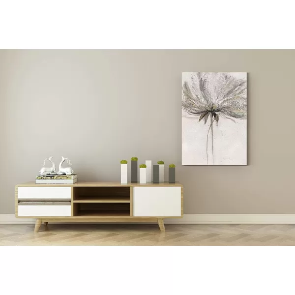 Yihui Arts Flower Canvas Wall Art Hand Painted Aesthetic Paintings Abstract Square Artworks Pictures for Living Room Bedroom Decoration