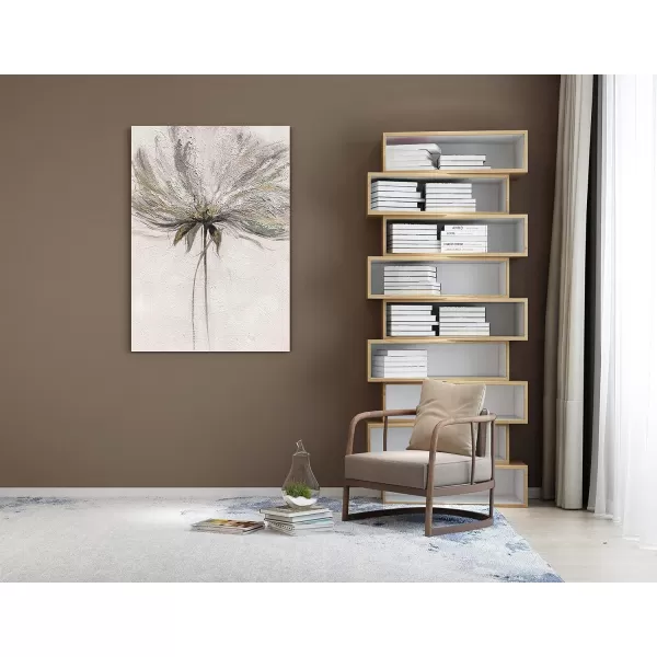 Yihui Arts Flower Canvas Wall Art Hand Painted Aesthetic Paintings Abstract Square Artworks Pictures for Living Room Bedroom Decoration