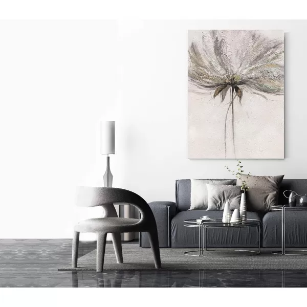 Yihui Arts Flower Canvas Wall Art Hand Painted Aesthetic Paintings Abstract Square Artworks Pictures for Living Room Bedroom Decoration