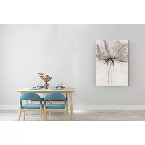 Yihui Arts Flower Canvas Wall Art Hand Painted Aesthetic Paintings Abstract Square Artworks Pictures for Living Room Bedroom Decoration