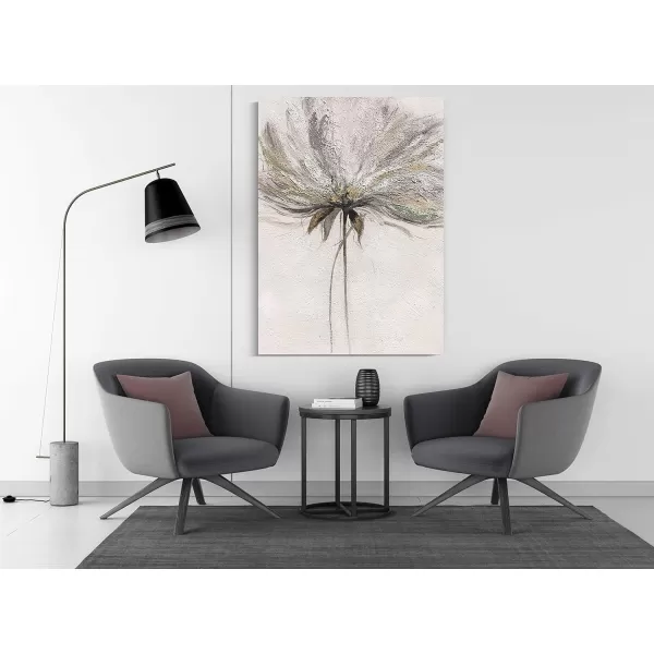 Yihui Arts Flower Canvas Wall Art Hand Painted Aesthetic Paintings Abstract Square Artworks Pictures for Living Room Bedroom Decoration