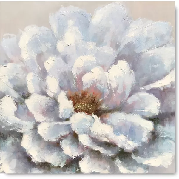 Yihui Arts Flower Canvas Wall Art Hand Painted Aesthetic Paintings Abstract Square Artworks Pictures for Living Room Bedroom Decoration