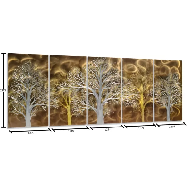 Yihui Arts Hand Crafted 3D Aluminum Metal Wall Art - Large Blue Teal Abstract Design Perfect for Fireplace,Hallway,Yoga Room Decor