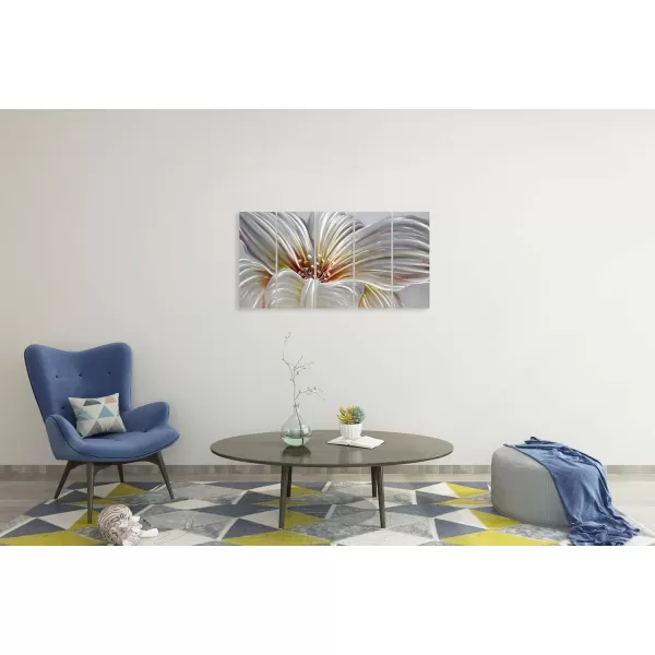 Yihui Arts Hand Crafted 3D Aluminum Metal Wall Art - Large Blue Teal Abstract Design Perfect for Fireplace,Hallway,Yoga Room Decor