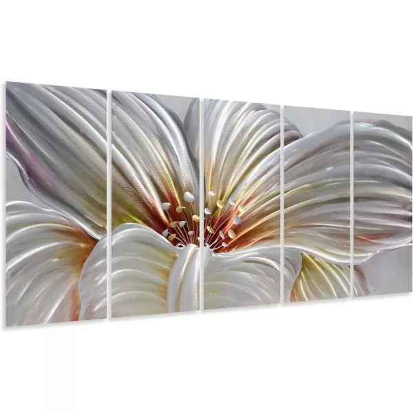 Yihui Arts Hand Crafted 3D Aluminum Metal Wall Art - Large Blue Teal Abstract Design Perfect for Fireplace,Hallway,Yoga Room Decor