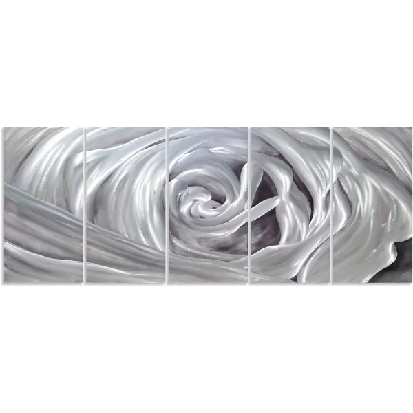 Yihui Arts Hand Crafted 3D Aluminum Metal Wall Art - Large Blue Teal Abstract Design Perfect for Fireplace,Hallway,Yoga Room Decor