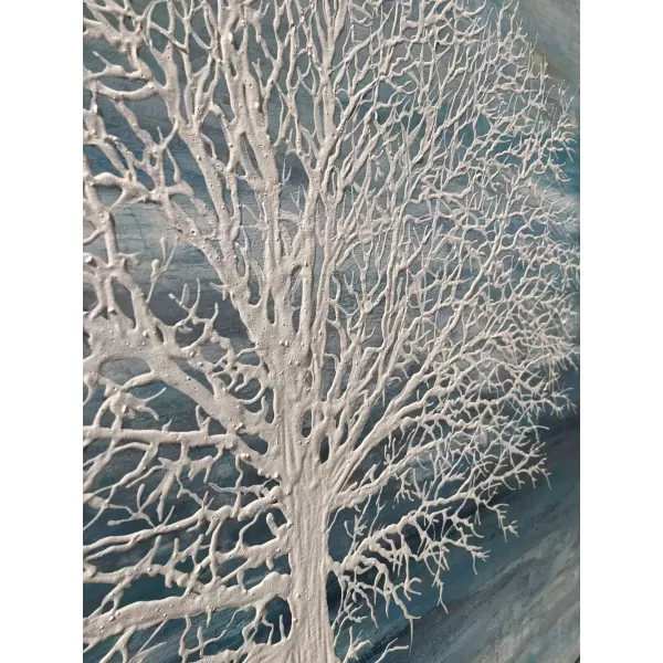 Yihui Arts Modern Birch Tree Canvas Wall Art With Textured Black and White Forest Painting on Canvas Pictures for Living Room Bedroom Bathroom Decoration