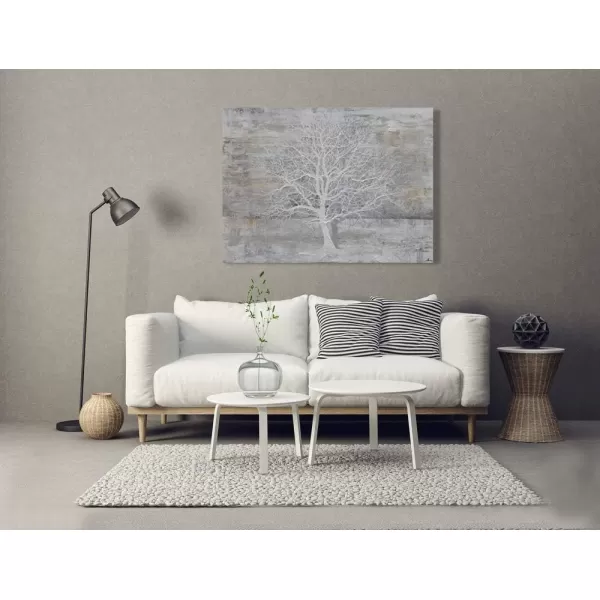 Yihui Arts Modern Birch Tree Canvas Wall Art With Textured Black and White Forest Painting on Canvas Pictures for Living Room Bedroom Bathroom Decoration