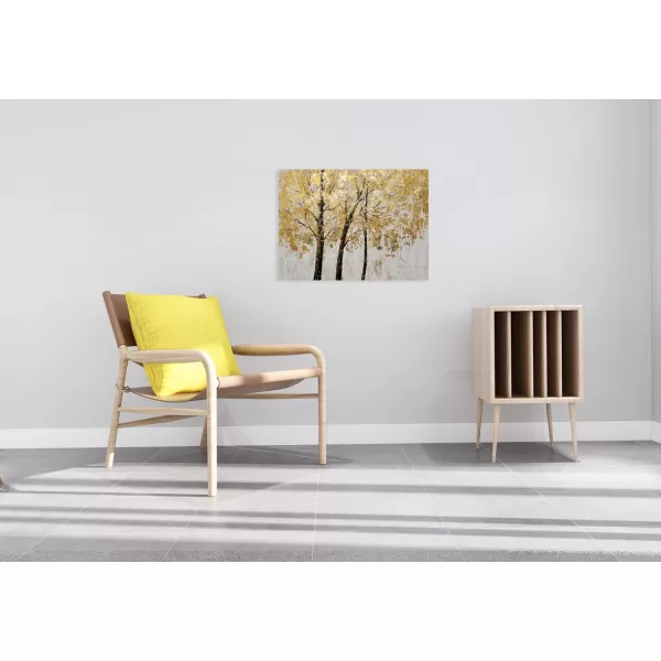 Yihui Arts Modern Birch Tree Canvas Wall Art With Textured Black and White Forest Painting on Canvas Pictures for Living Room Bedroom Bathroom Decoration