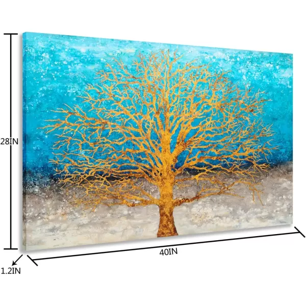 Yihui Arts Modern Birch Tree Canvas Wall Art With Textured Black and White Forest Painting on Canvas Pictures for Living Room Bedroom Bathroom Decoration