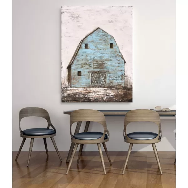 Yihui Arts Rustic Wall Decor Old Barn Canvas Wall Art Hand Painted Vintage Farmhouse Painting Pictures for Living Room