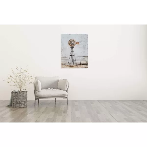 Yihui Arts Rustic Wall Decor Old Barn Canvas Wall Art Hand Painted Vintage Farmhouse Painting Pictures for Living Room