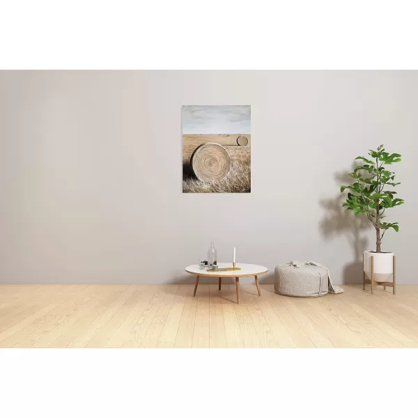 Yihui Arts Rustic Wall Decor Old Barn Canvas Wall Art Hand Painted Vintage Farmhouse Painting Pictures for Living Room