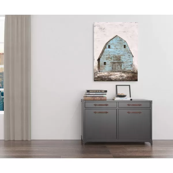 Yihui Arts Rustic Wall Decor Old Barn Canvas Wall Art Hand Painted Vintage Farmhouse Painting Pictures for Living Room