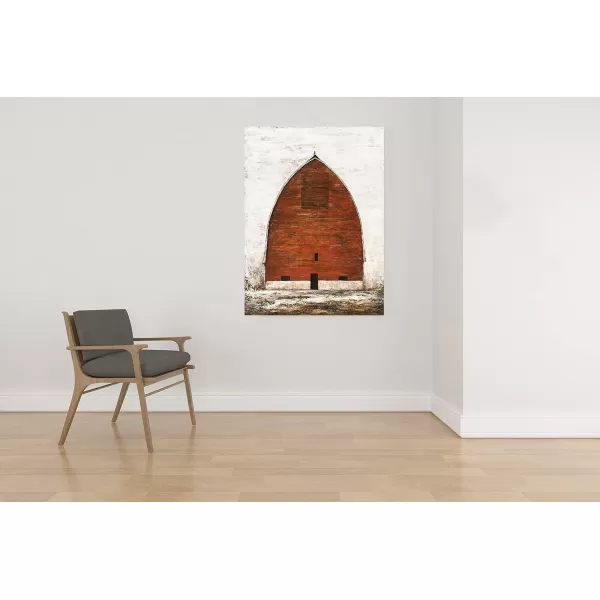 Yihui Arts Rustic Wall Decor Old Barn Canvas Wall Art Hand Painted Vintage Farmhouse Painting Pictures for Living Room